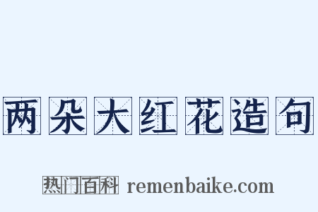 两朵大红花造句是什么意思的图片